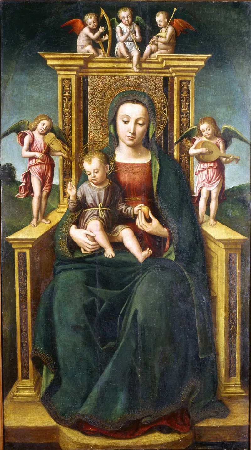 The Virgin And Child Enthroned 2 Wall Art by Ludovico Brea - High-Resolution Digital Print
