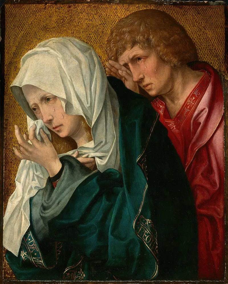 The Virgin And Saint John The Evangelist 2 Wall Art by Workshop of Jacob Cornelisz. van Oostsanen - High-Resolution Digital Print