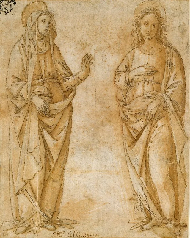 The Virgin And Saint John The Evangelist Wall Art by Raffaellino Del Garbo - High-Resolution Digital Print