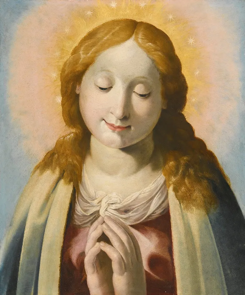 The Virgin At Prayer 2 Wall Art by Lombard School - High-Resolution Digital Print