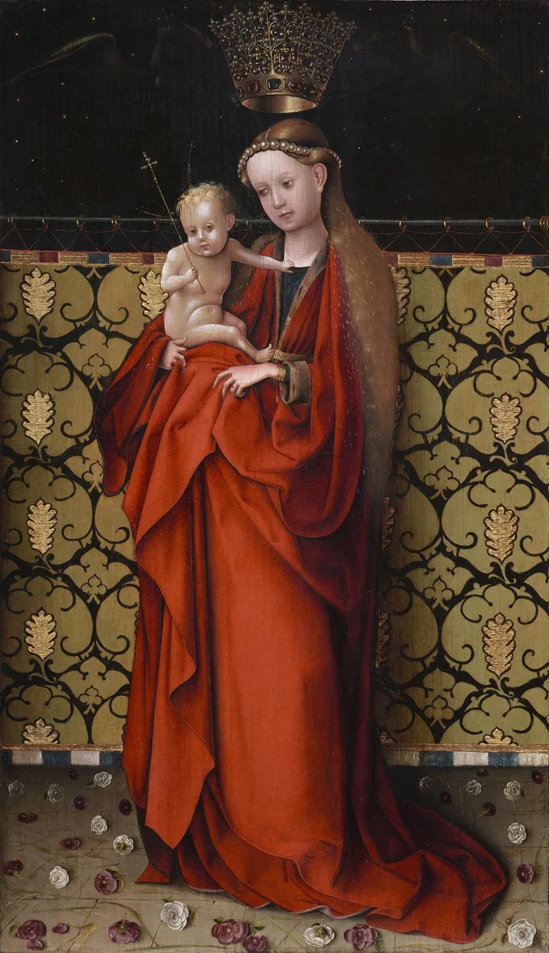The Virgin Crowned By Angels Wall Art by Stefan Lochner - High-Resolution Digital Print