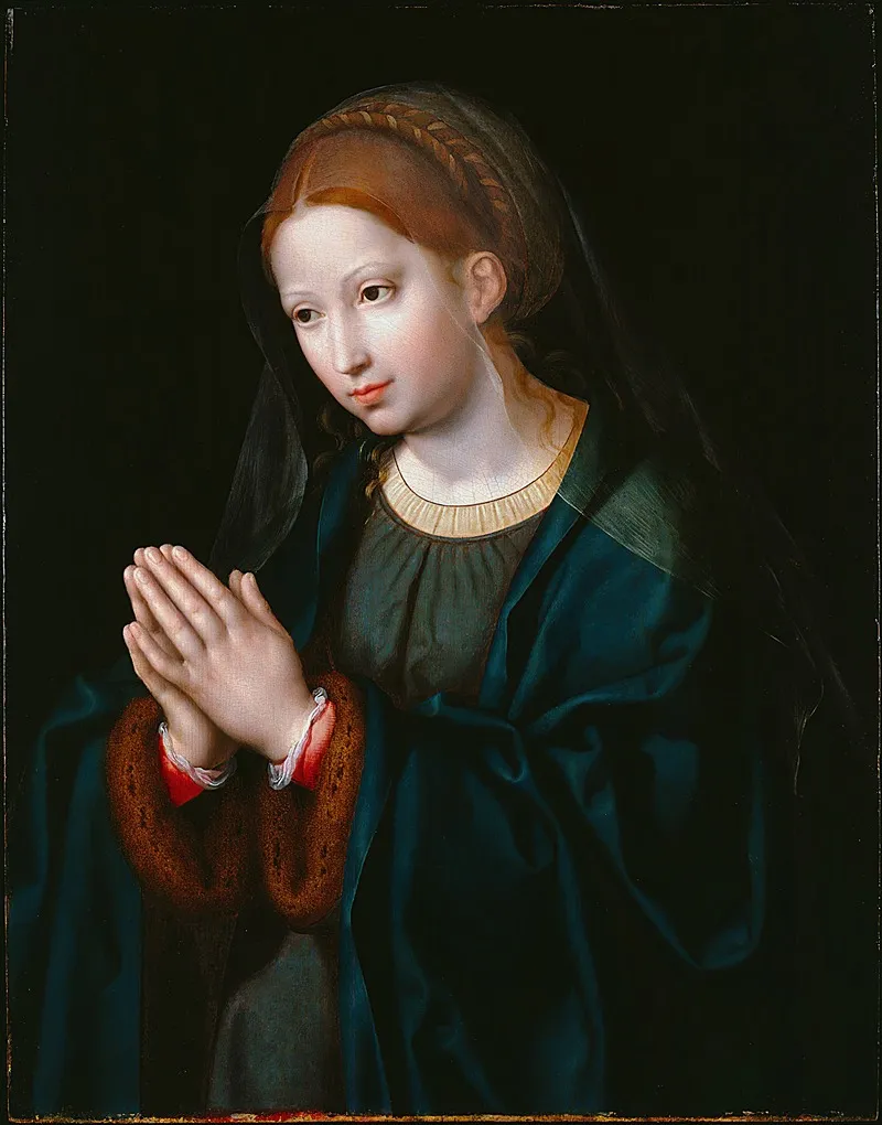 The Virgin In Prayer 2 Wall Art by Joos Van Cleve - High-Resolution Digital Print