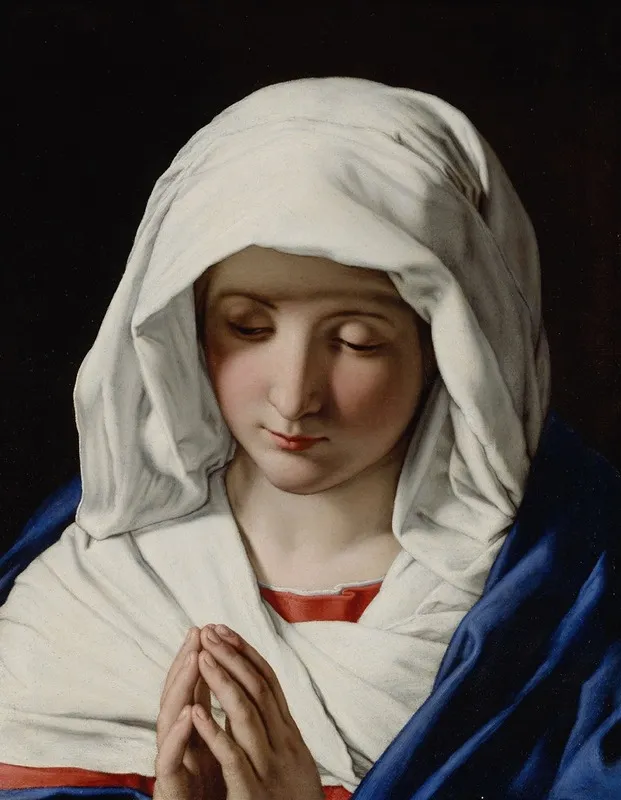 The Virgin Praying Wall Art by Giovanni Battista Salvi da Sassoferrato - High-Resolution Digital Print
