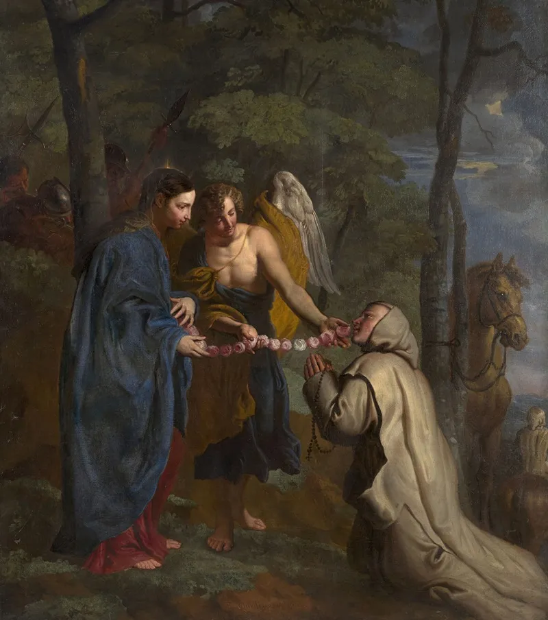 The Virgin Saving A Carthusian Monk From An Ambush Wall Art by Erasmus Quellinus - High-Resolution Digital Print