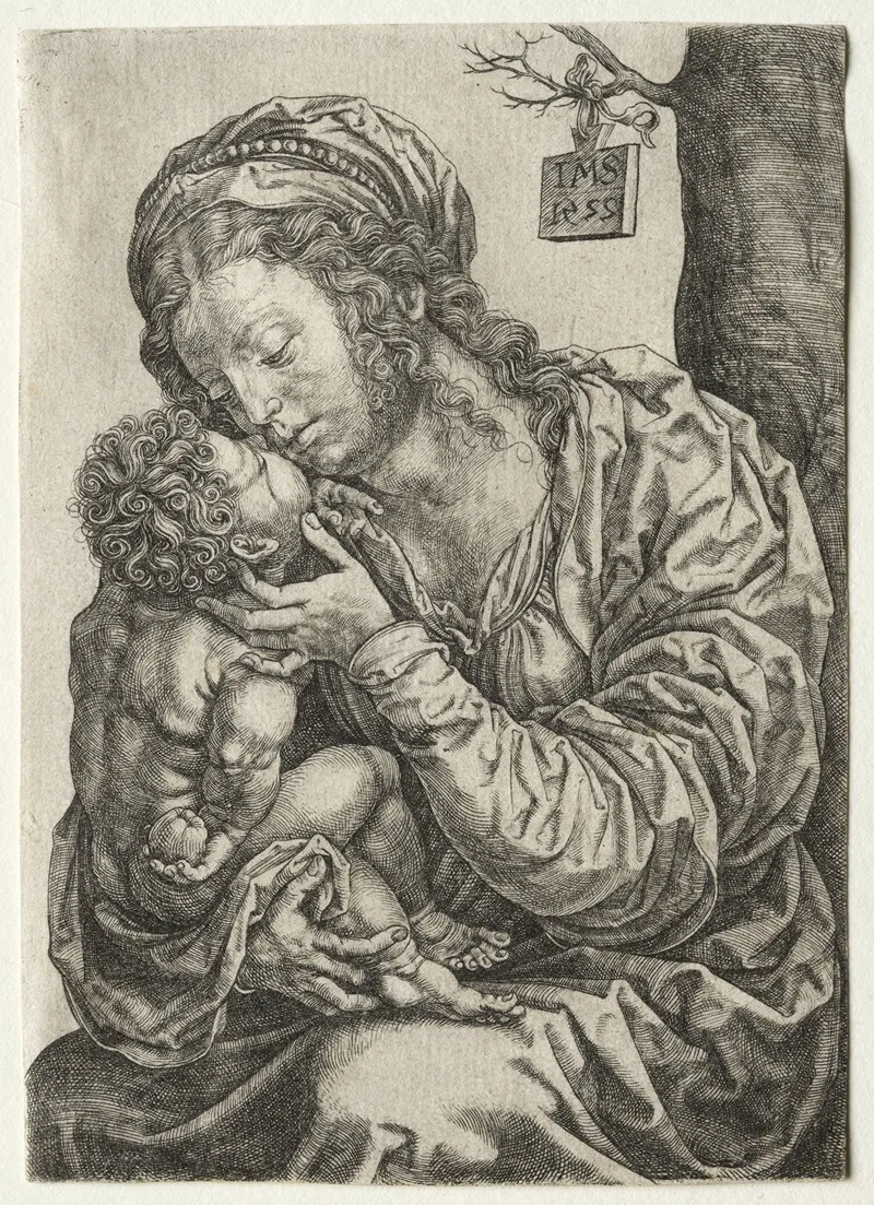 The Virgin Seated At The Foot Of A Tree