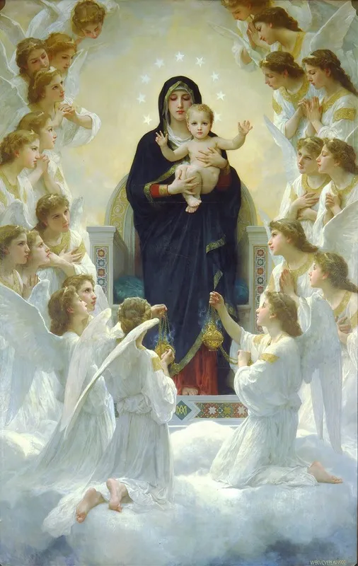 The Virgin With Angels Wall Art by William Bouguereau - High-Resolution Digital Print