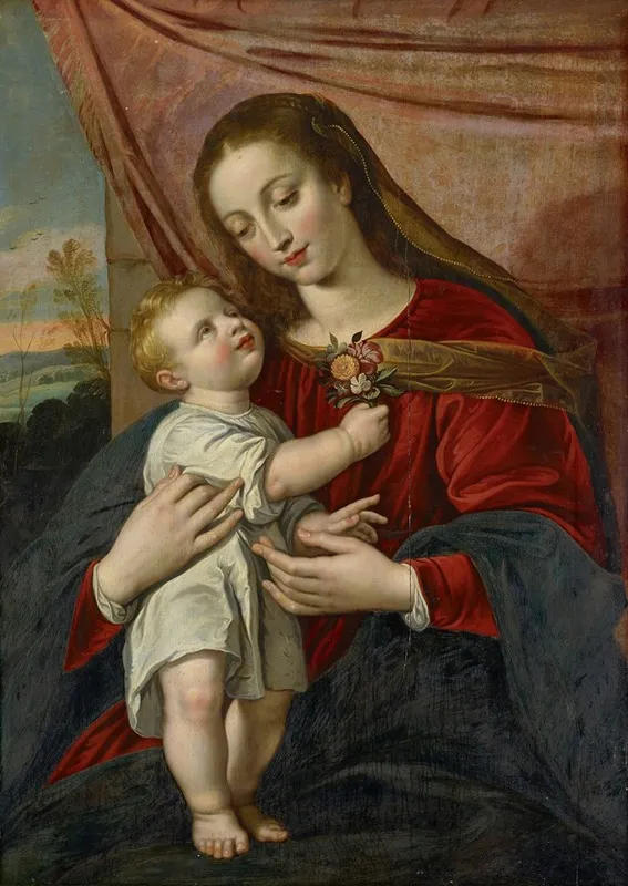 The Virgin With Child 5 Wall Art by Maarten Pepyn - High-Resolution Digital Print