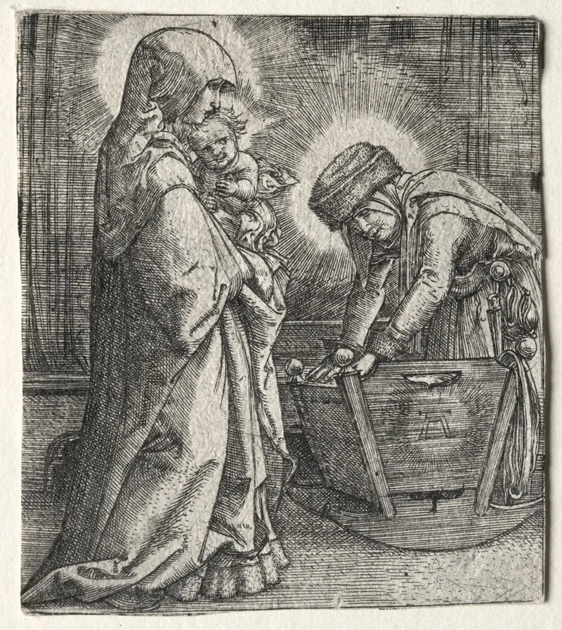 The Virgin With The Child And St Anne At The Cradle