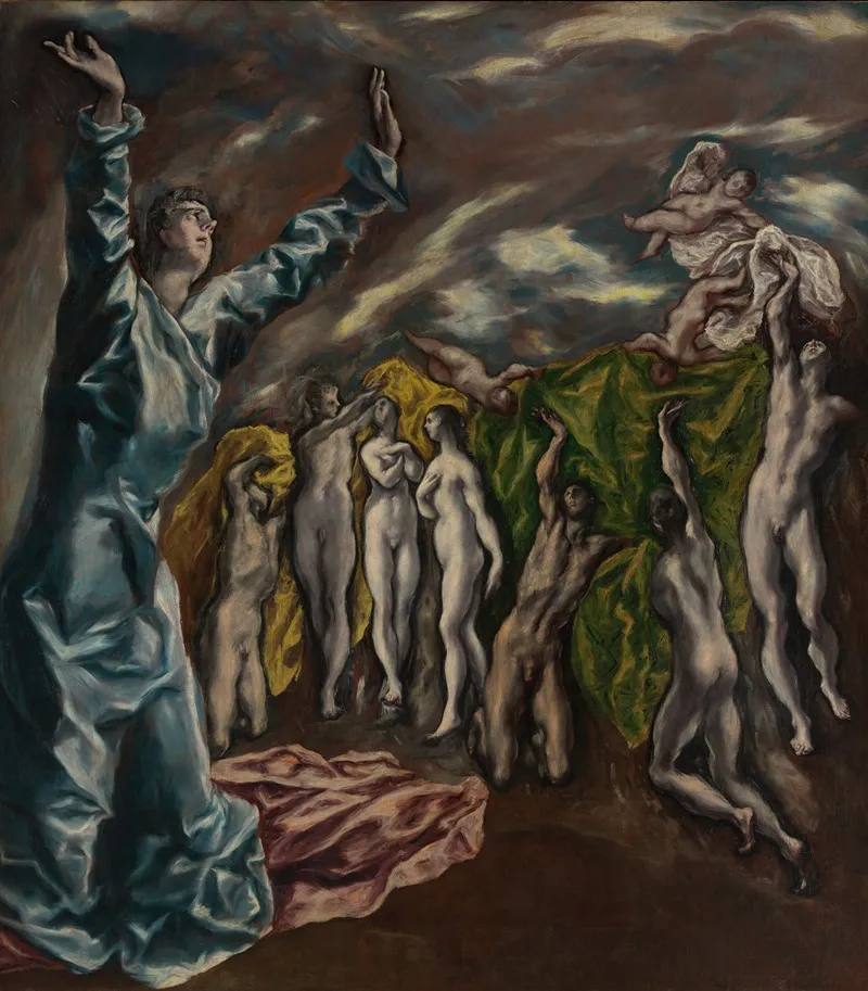 The Vision Of Saint John Wall Art by El Greco (Domenikos Theotokopoulos) - High-Resolution Digital Print