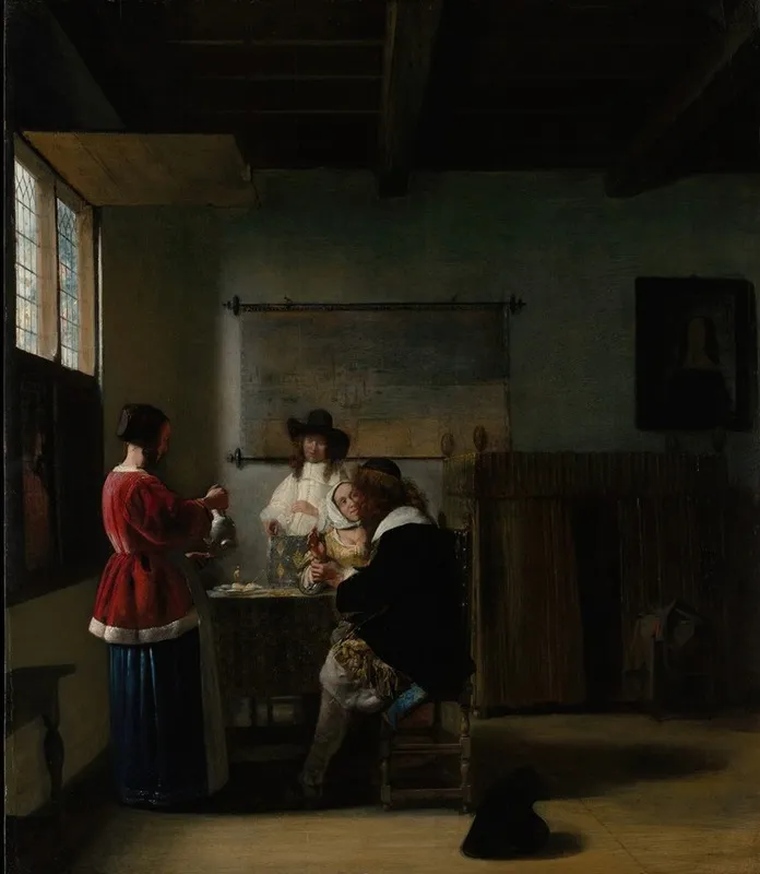 The Visit 4 Wall Art by Pieter De Hooch - High-Resolution Digital Print