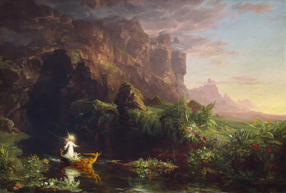 The Voyage Of Life Childhood Wall Art by Thomas Cole - High-Resolution Digital Print