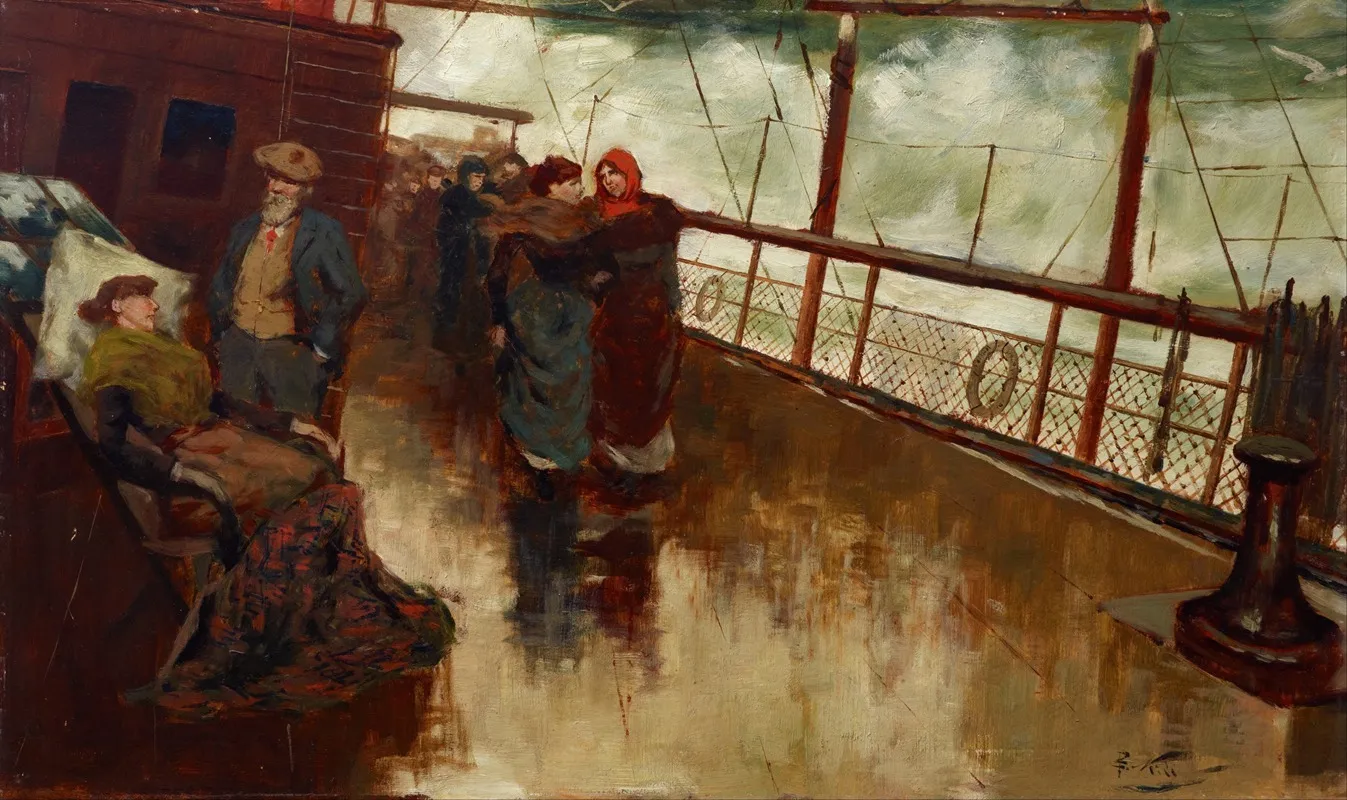 The Voyagers Wall Art by Girolamo Nerli - High-Resolution Digital Print