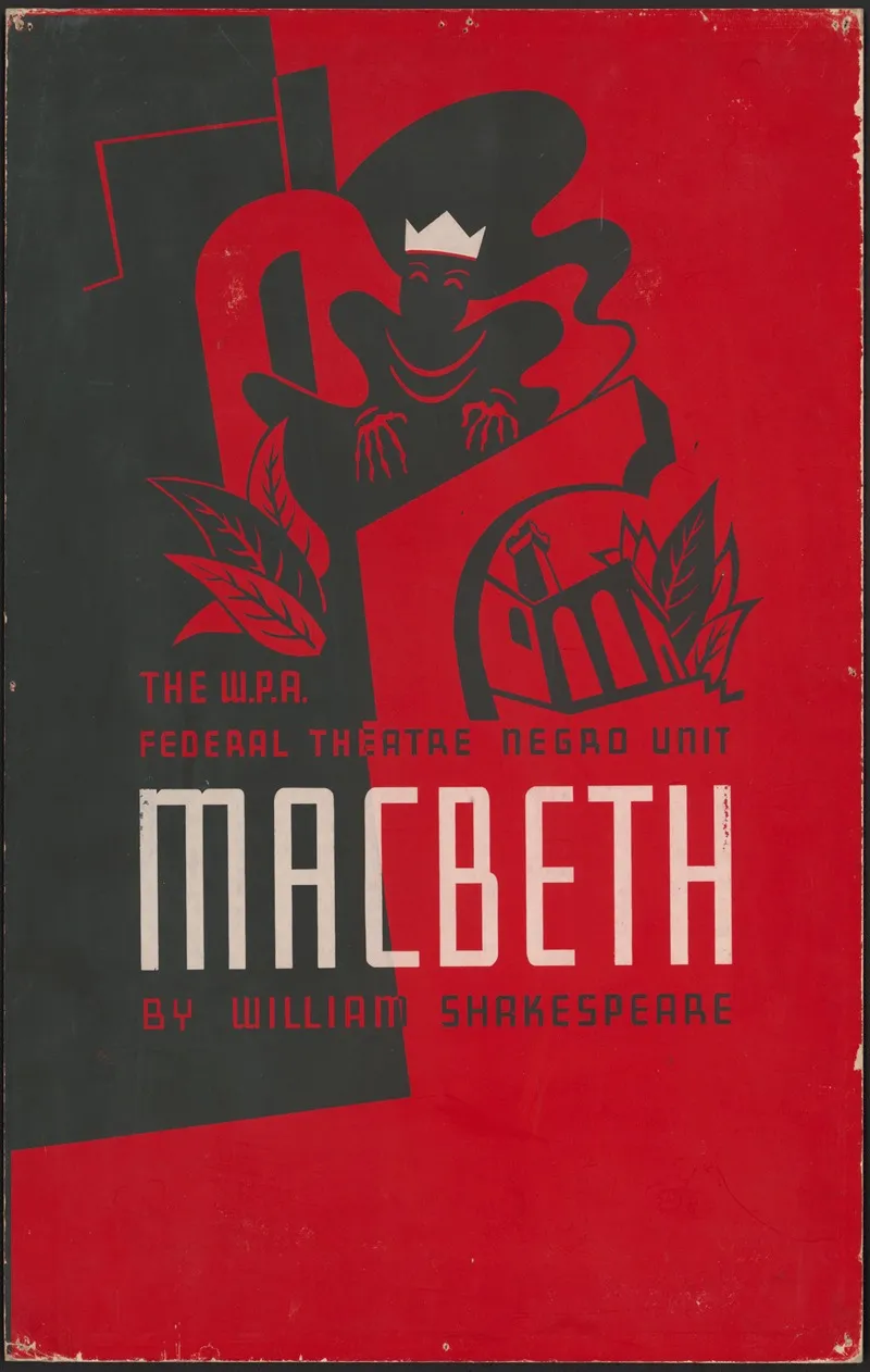 The W P A Federal Theatre Negro Unit Presents Macbeth By William Shakespeare Wall Art by Anthony Velonis - High-Resolution Digital Print