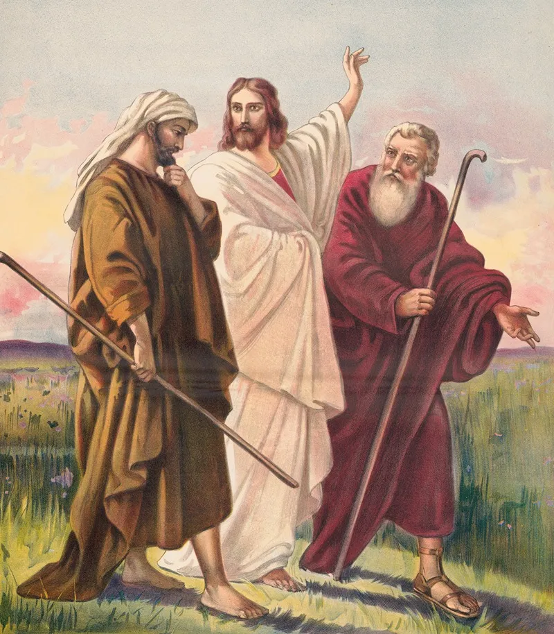 The Walk To Emmaus 2 Wall Art by Stecher Litho. Co - High-Resolution Digital Print