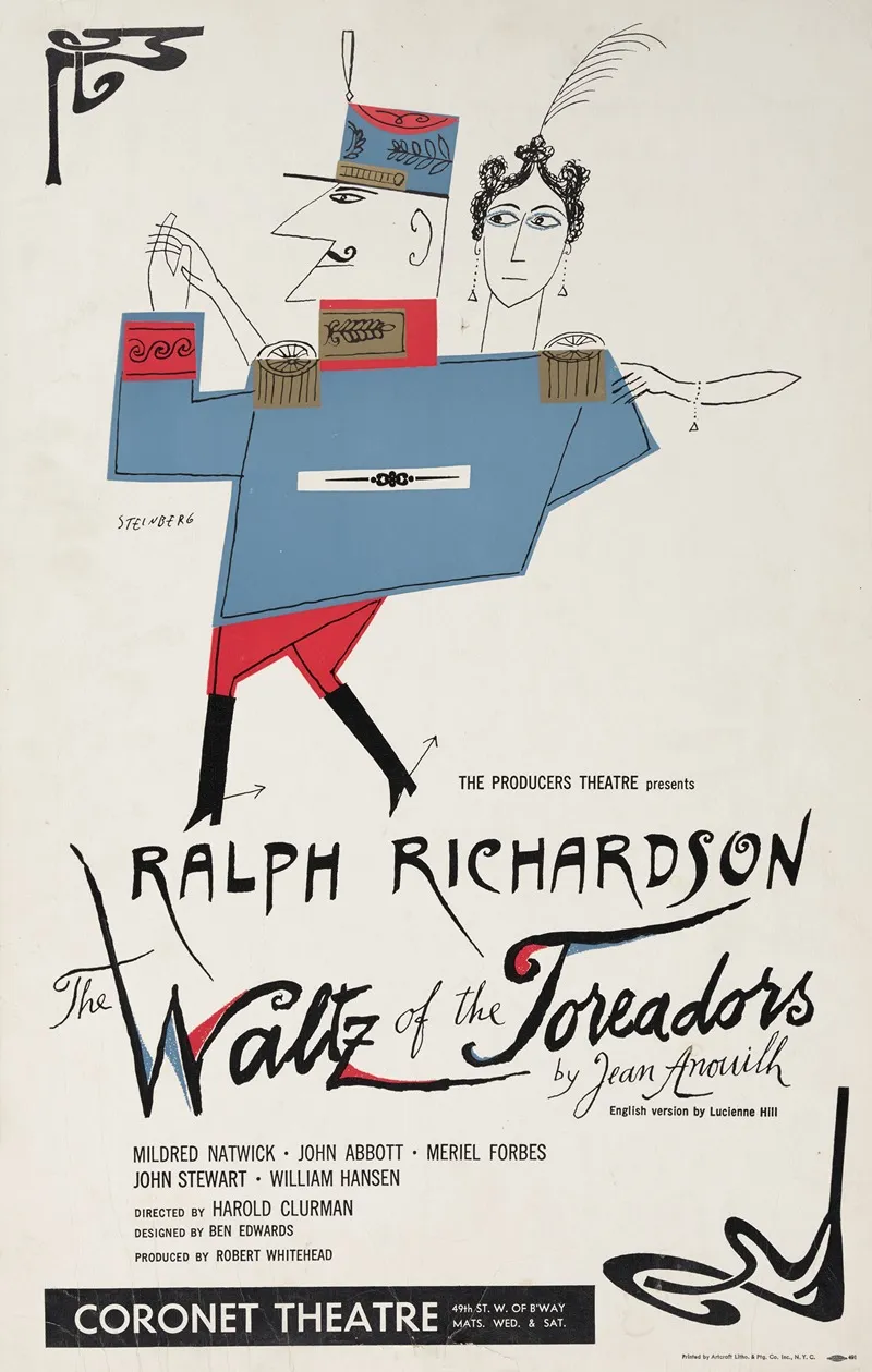 The Waltz Of The Toreadors 2 Wall Art by Saul Steinberg - High-Resolution Digital Print