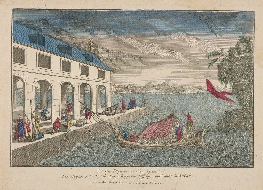 The Warehouses Of The Port Of Morocco Kingdom Of Africa Located In Barbary