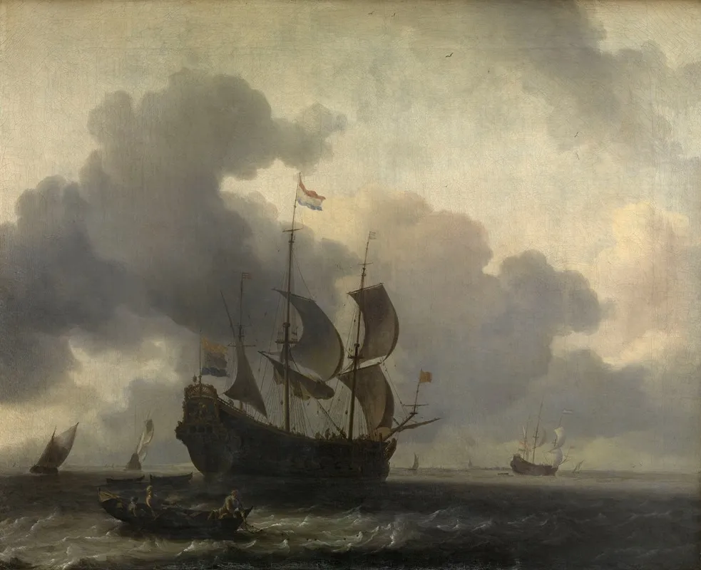 The Warship De Jacob At Anchor