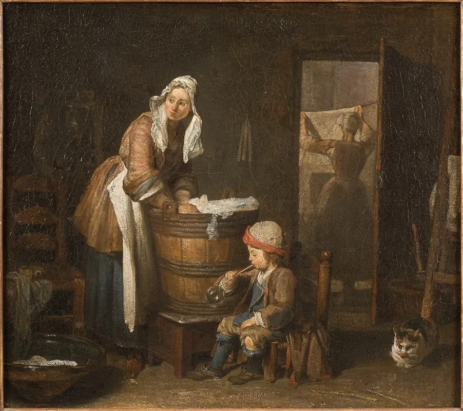 The Washerwoman Wall Art by Jean Siméon Chardin - High-Resolution Digital Print