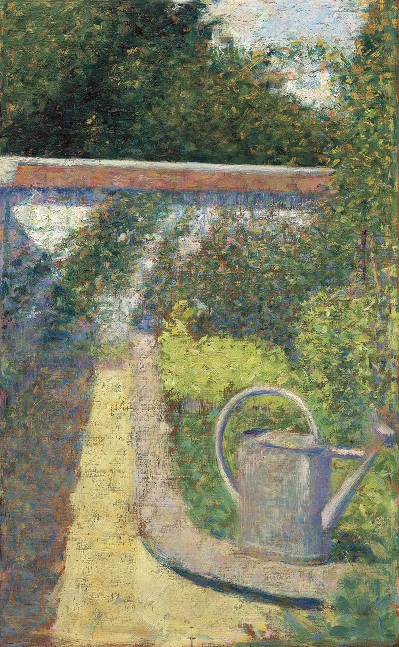 The Watering Can Garden At Le Raincy Wall Art by Georges Seurat - High-Resolution Digital Print