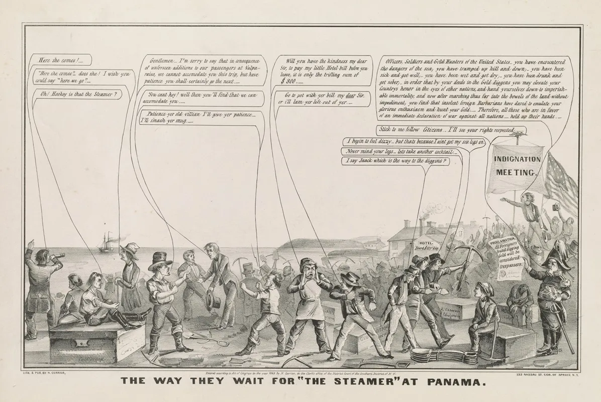The Way They Wait For The Steamer At Panama Wall Art by John Cameron - High-Resolution Digital Print