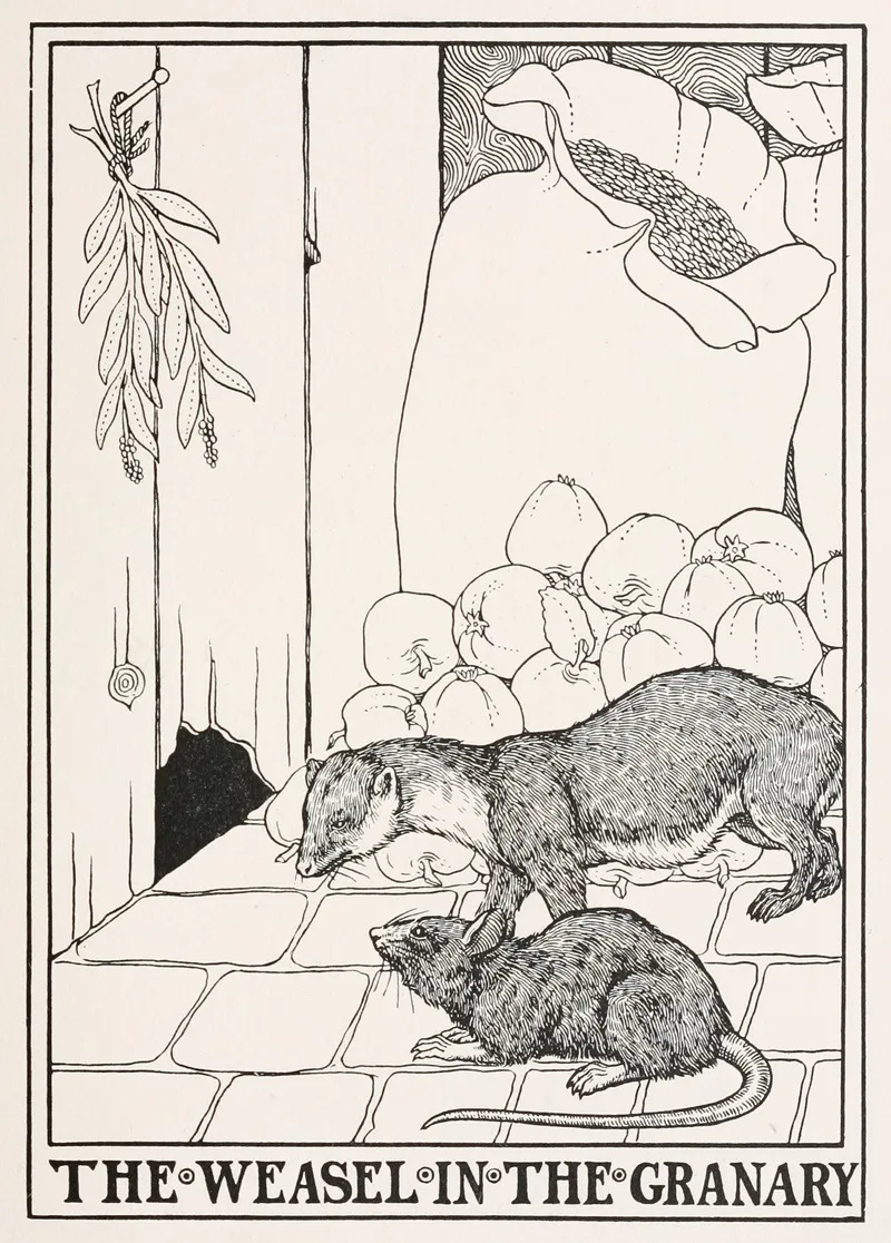 The Weasel In The Granary 2 Wall Art by Percy J. Billinghurst - High-Resolution Digital Print