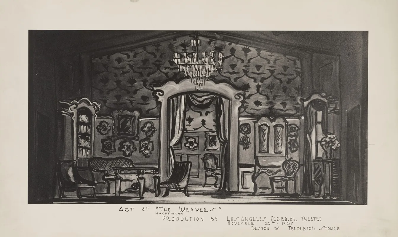The Weavers Act 4th Domestic Interior Wall Art by Frederick Stover - High-Resolution Digital Print
