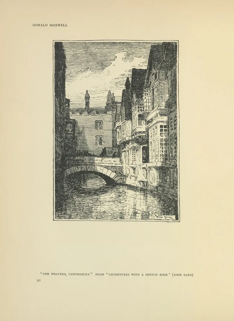 The Weavers Canterbury Adventures With A Sketch Book Wall Art by Donald Maxwell - High-Resolution Digital Print