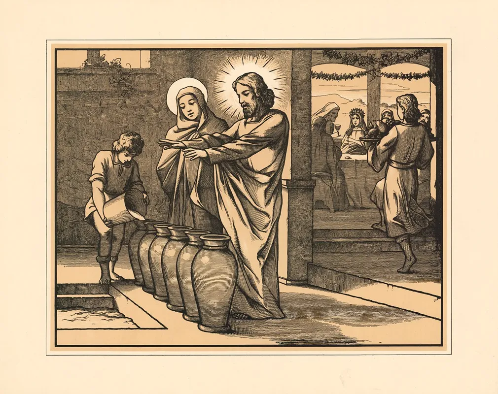 The Wedding At Cana 6 Wall Art by Aschendorff - High-Resolution Digital Print
