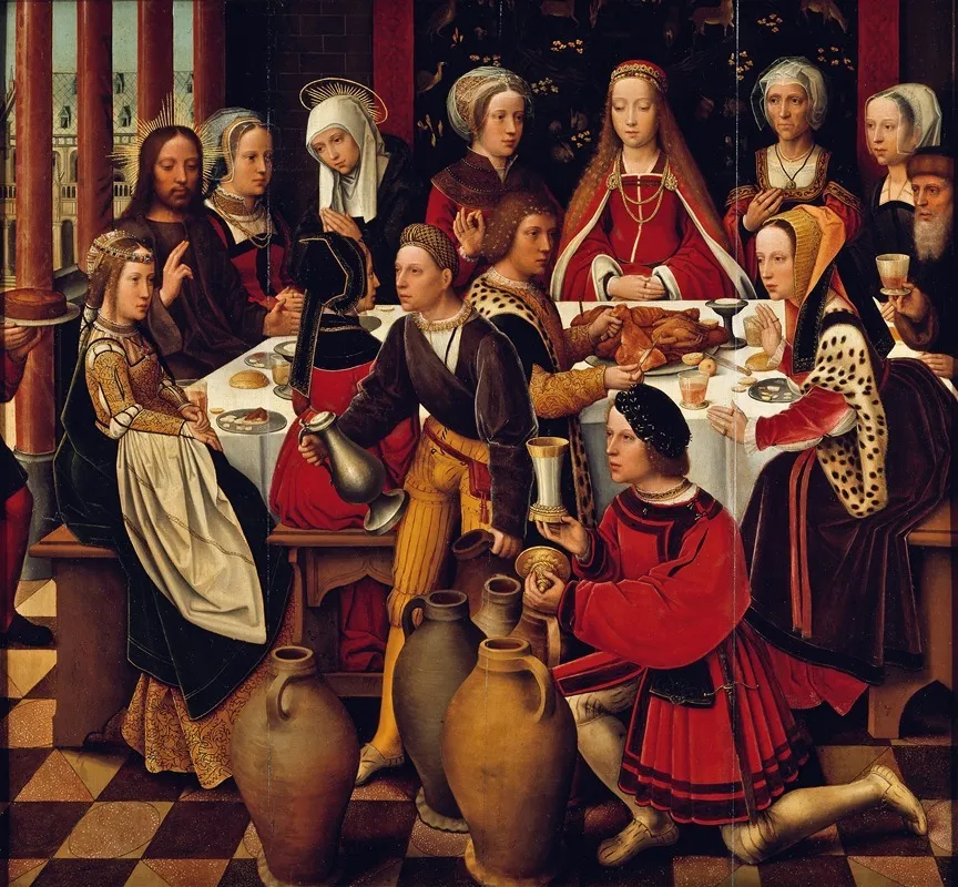 The Wedding In Cana Wall Art by Ambrosius Benson - High-Resolution Digital Print