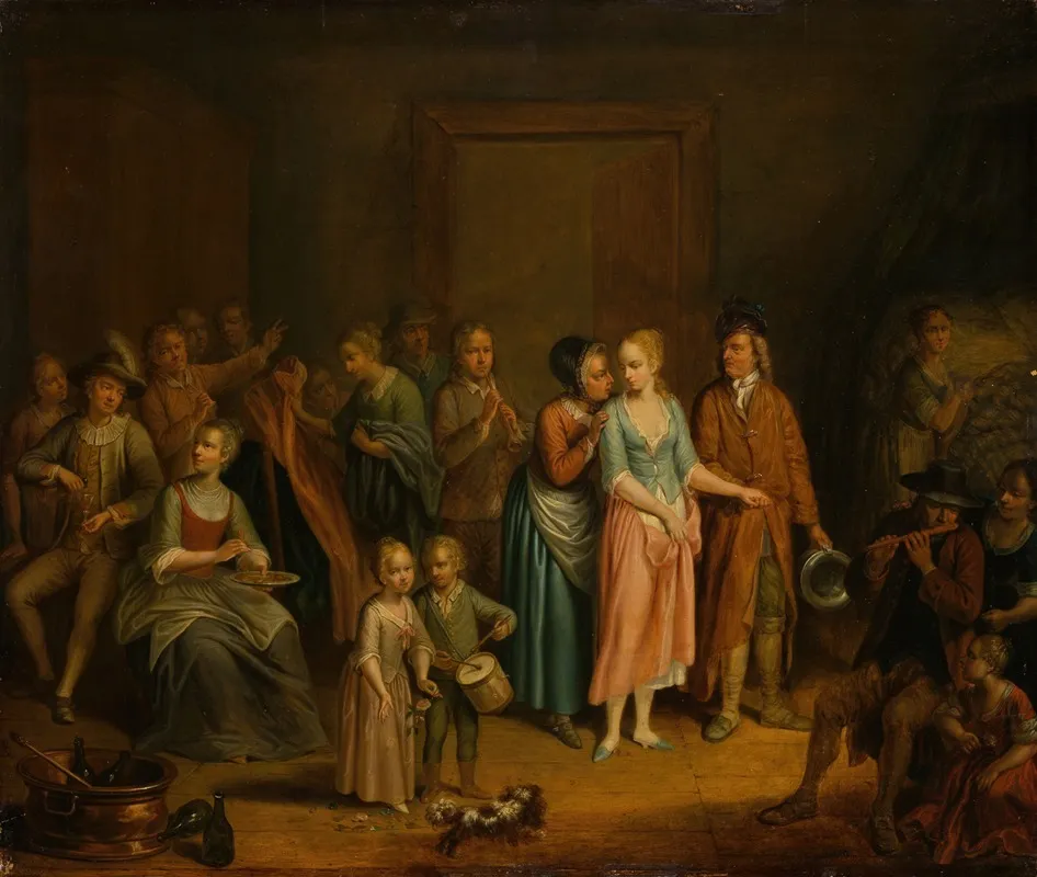 The Wedding Night Wall Art by Johann Daniel Bager - High-Resolution Digital Print