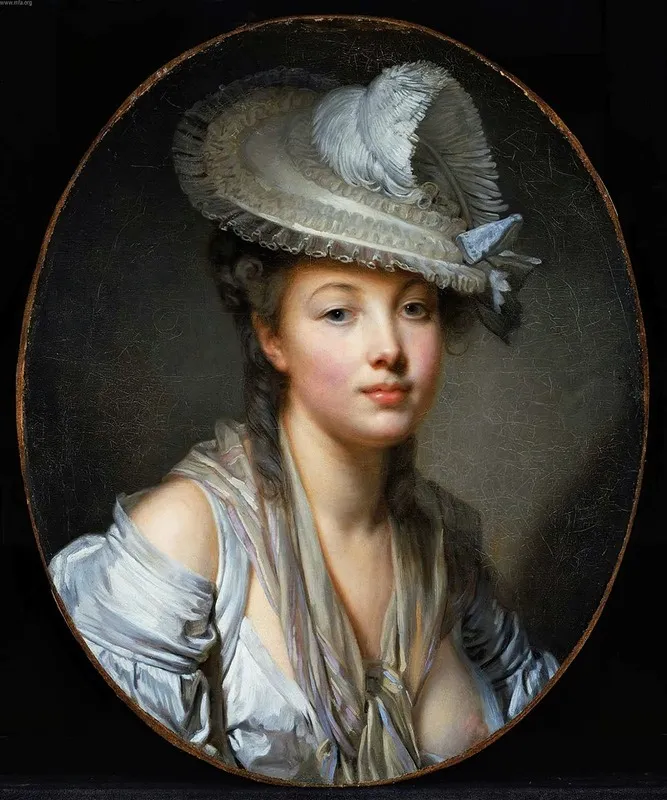 The White Hat Wall Art by Jean-Baptiste Greuze - High-Resolution Digital Print