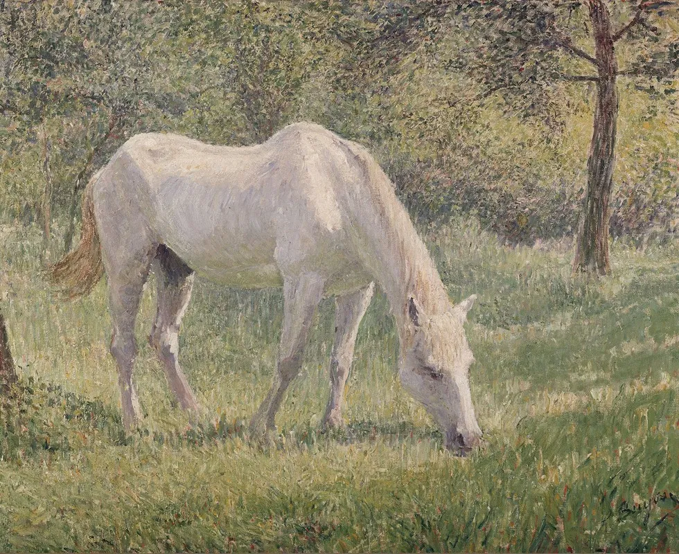 The White Horse 4 Wall Art by Georges Buysse - High-Resolution Digital Print