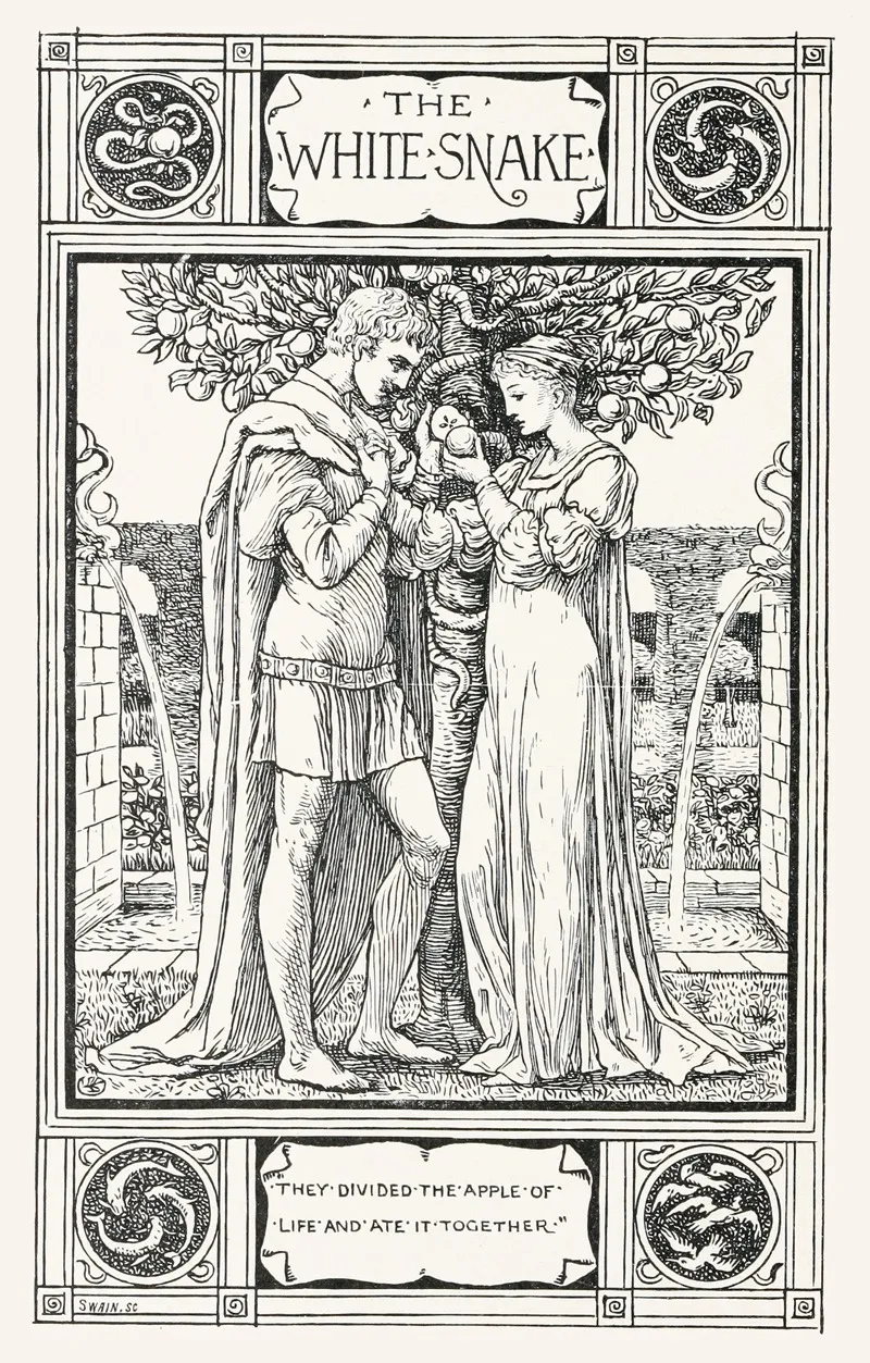 The White Snake 2 Wall Art by Walter Crane - High-Resolution Digital Print