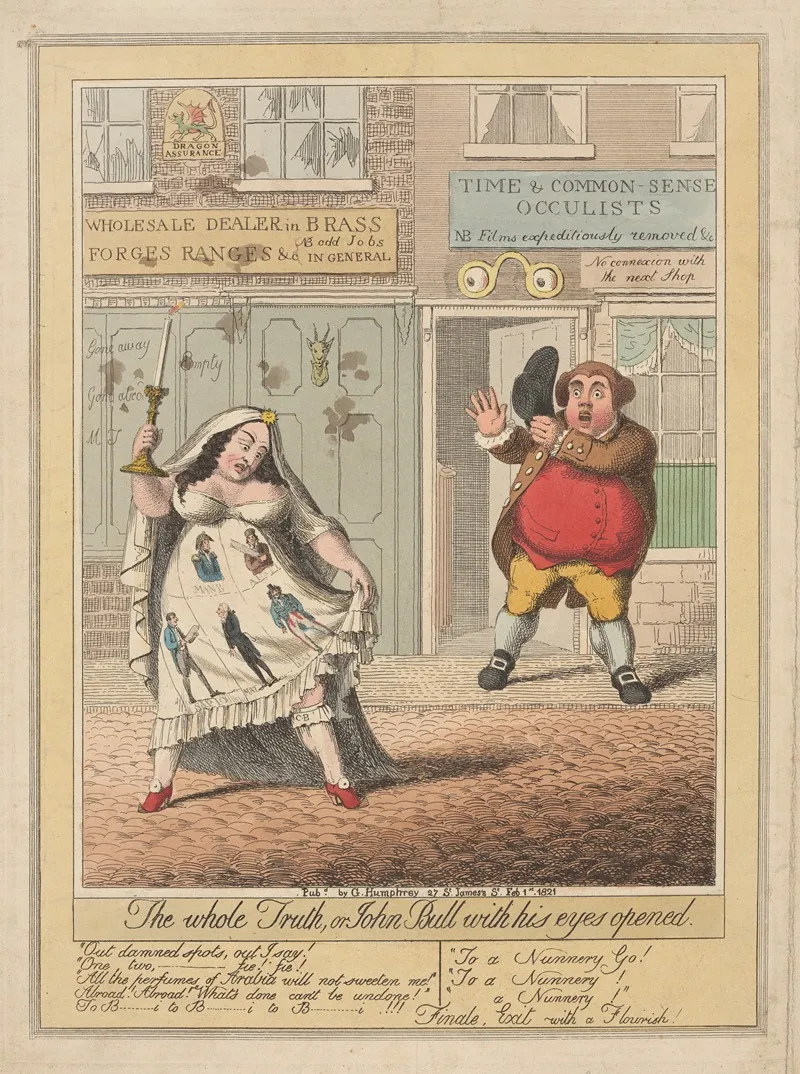 The Whole Truth Or John Bull With His Eyes Opened Wall Art by Theodore Lane - High-Resolution Digital Print