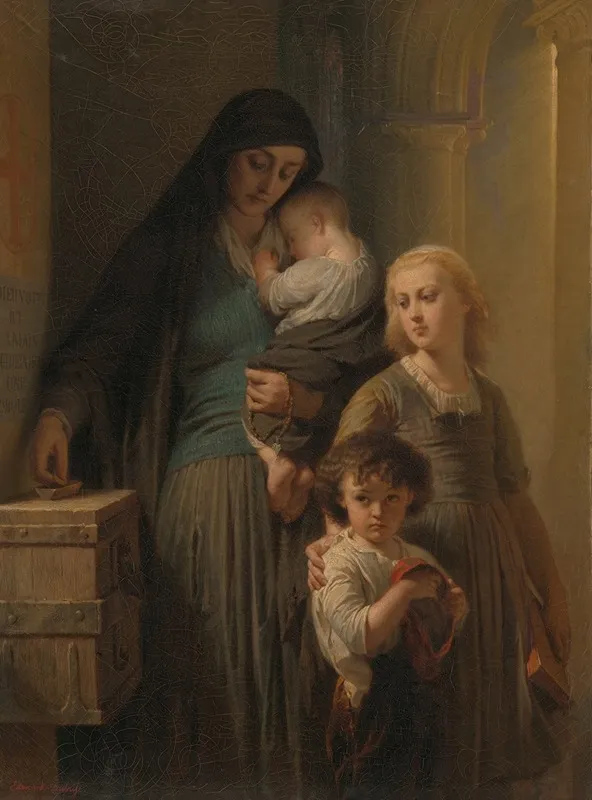 The Widows Penny Wall Art by Édouard-Louis Dubufe - High-Resolution Digital Print