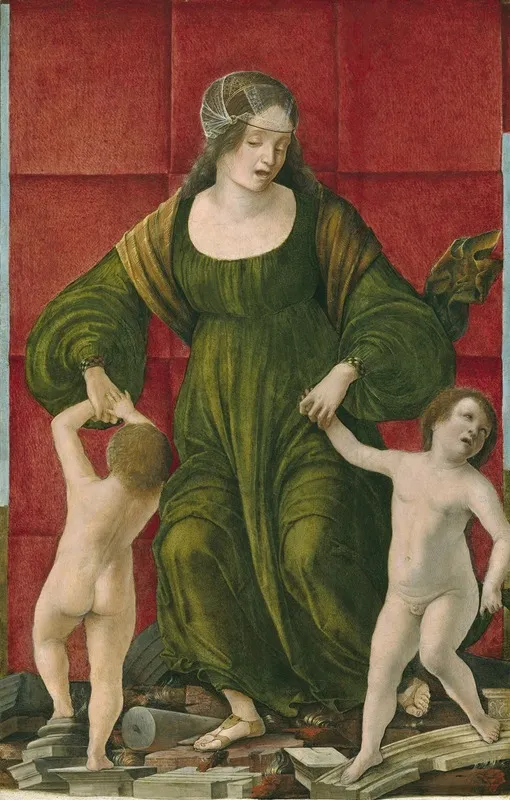The Wife Of Hasdrubal And Her Children Wall Art by Ercole de' Roberti - High-Resolution Digital Print