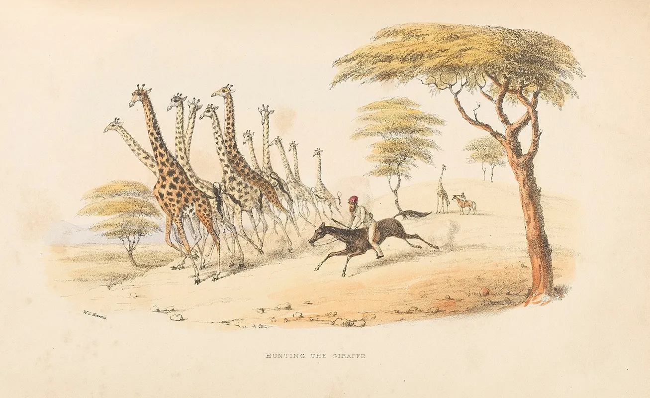 The Wild Sports Of Southern Africa Wall Art by William Cornwallis Harris - High-Resolution Digital Print