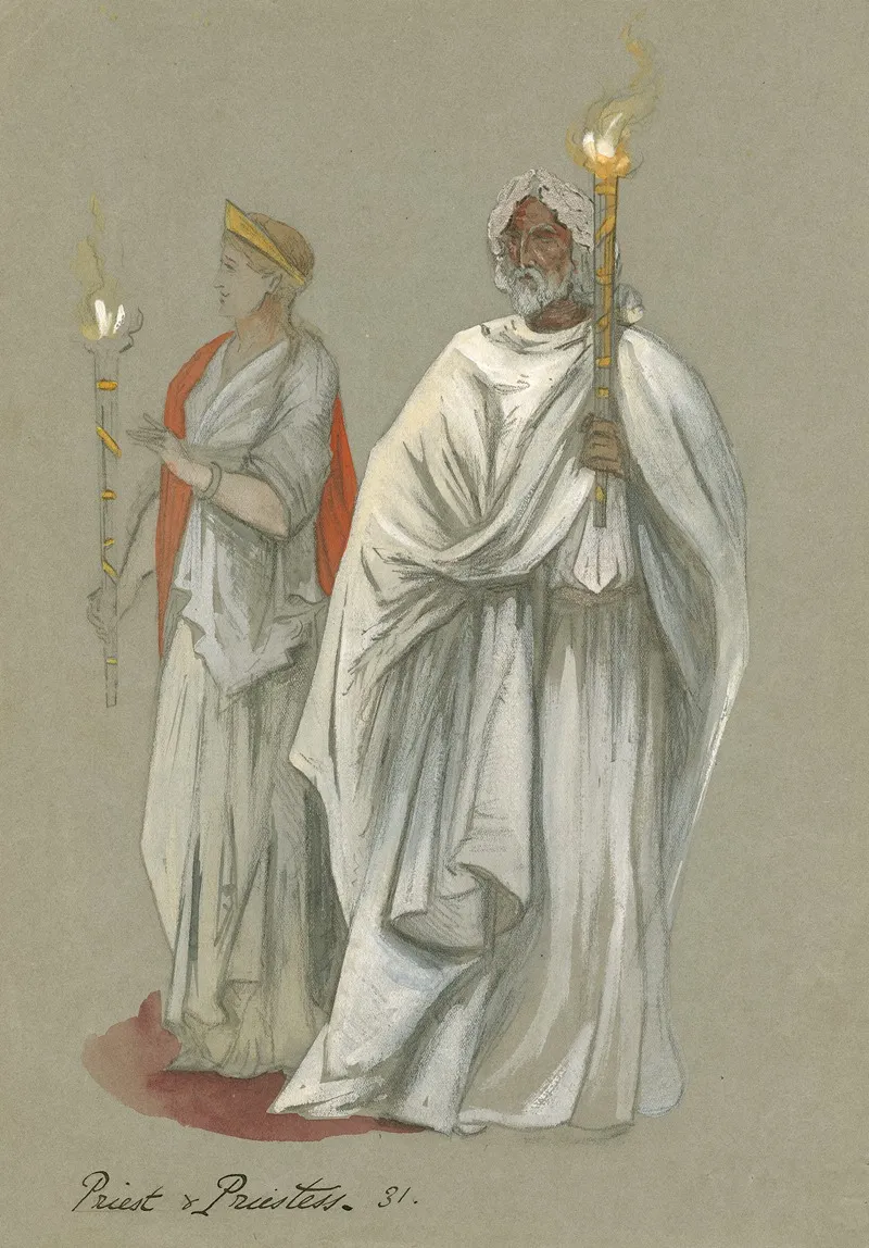 The Winters Tale Priest Priestess Wall Art by Tom Heslewood - High-Resolution Digital Print