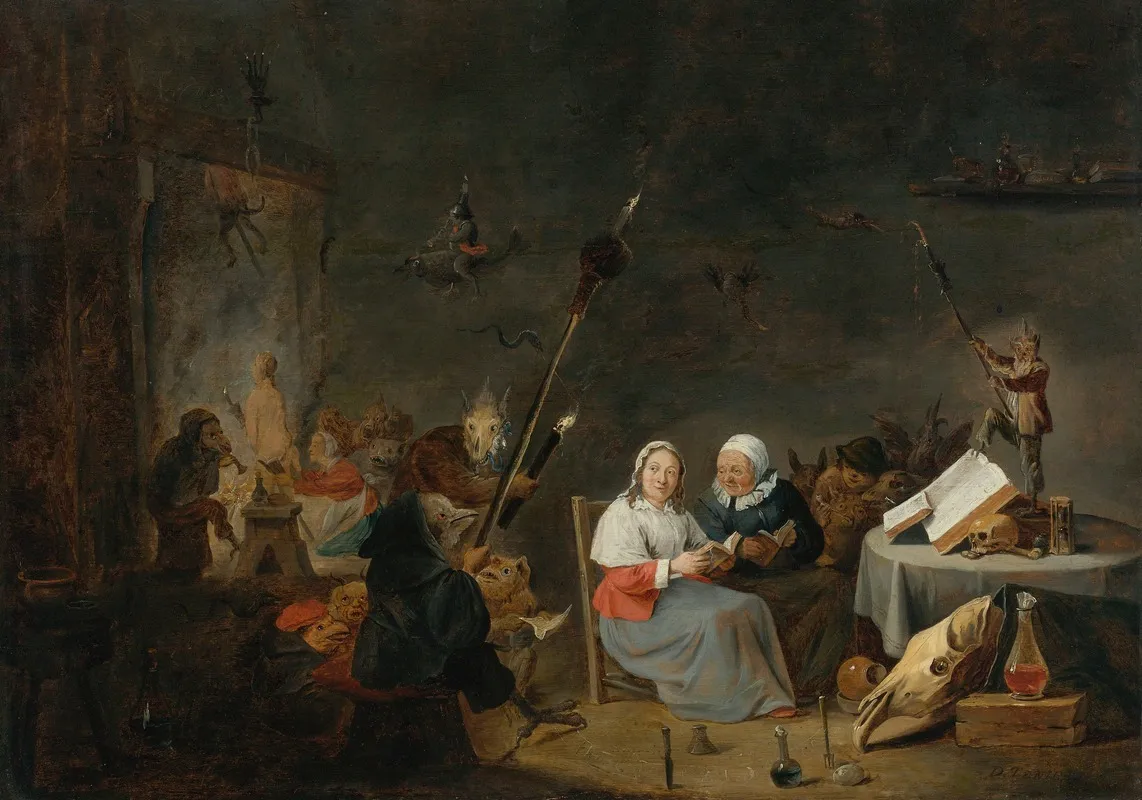 The Witches Sabbath 2 Wall Art by Studio of David Teniers the Younger - High-Resolution Digital Print