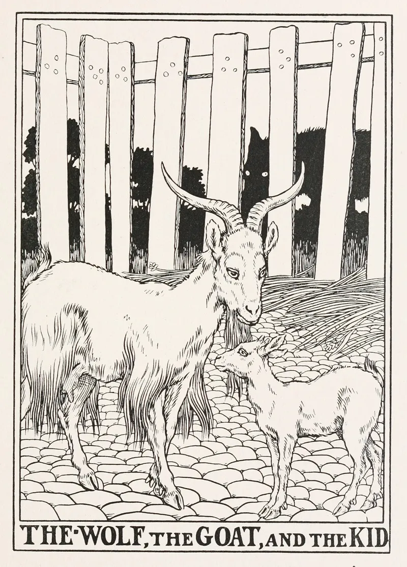 The Wolf The Goat And The Kid 2 Wall Art by Percy J. Billinghurst - High-Resolution Digital Print