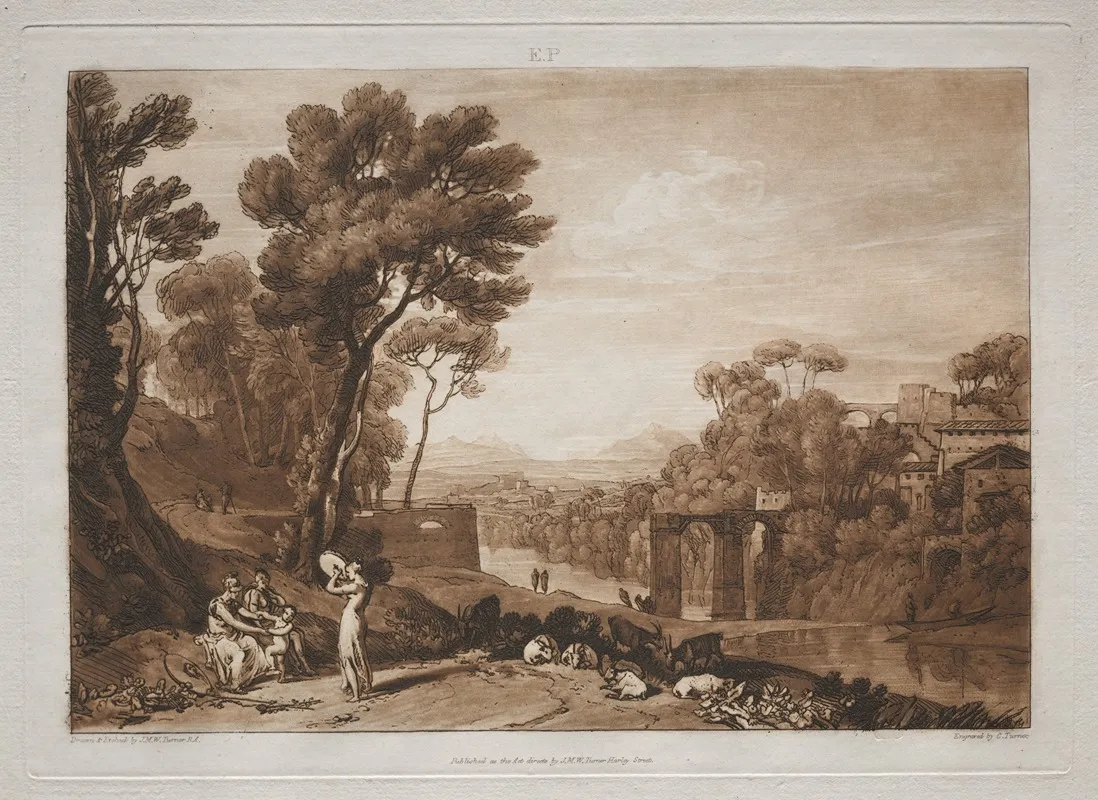 The Woman And The Tambourine Wall Art by Joseph Mallord William Turner - High-Resolution Digital Print