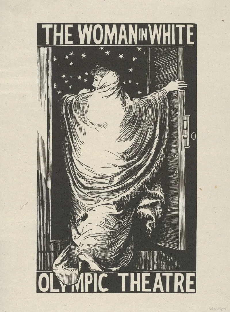 The Woman In White 2 Wall Art by William Harcourt Hooper - High-Resolution Digital Print