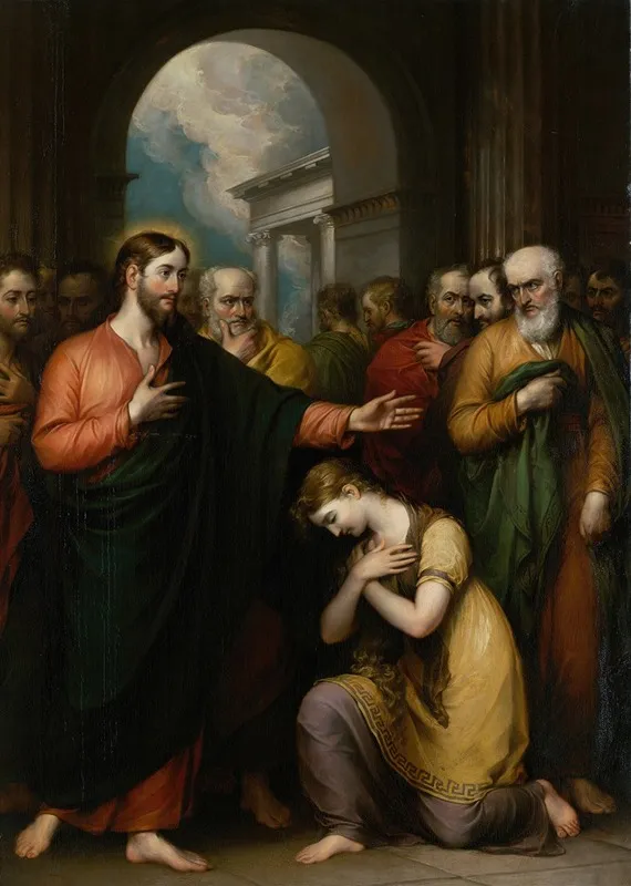 The Woman Taken In Adultery Wall Art by John Trumbull - High-Resolution Digital Print