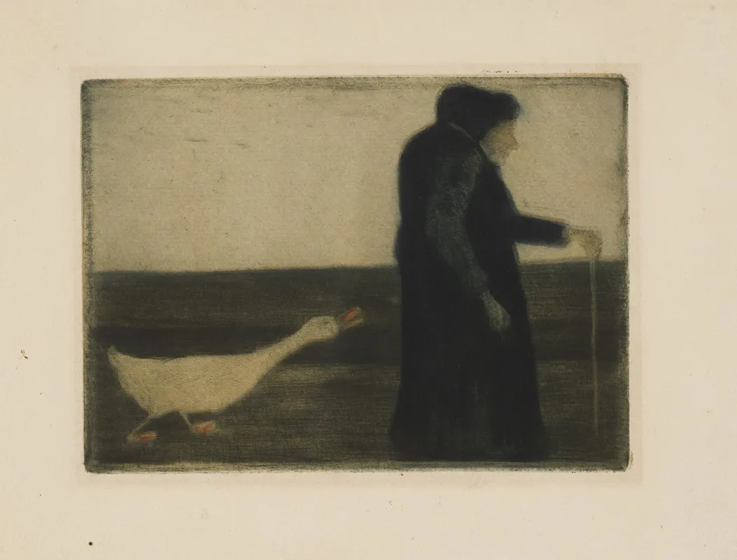 The Woman With The Goose Wall Art by Paula Modersohn-Becker - High-Resolution Digital Print