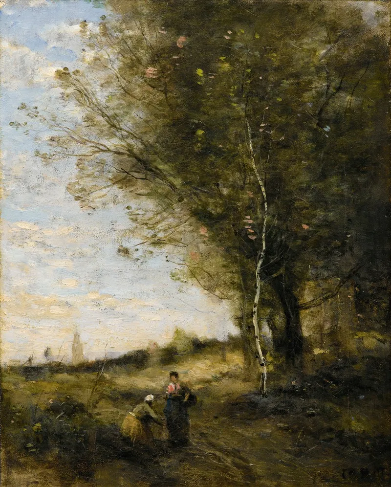 The Wood Collectors Wall Art by Jean-Baptiste-Camille Corot - High-Resolution Digital Print