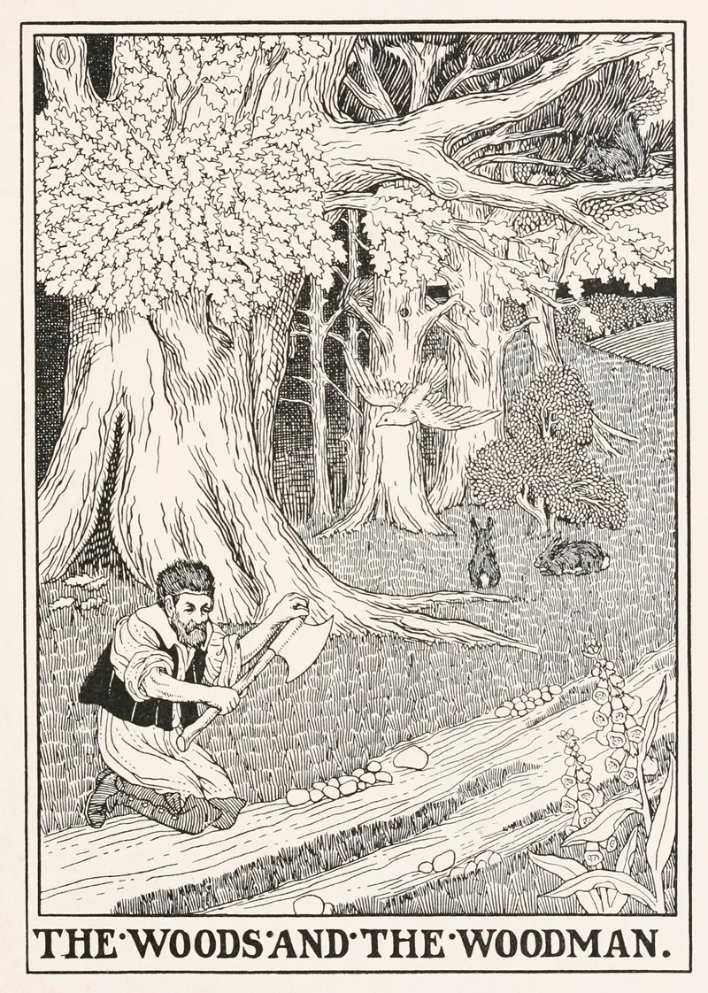 The Woods And The Woodman Wall Art by Percy J. Billinghurst - High-Resolution Digital Print