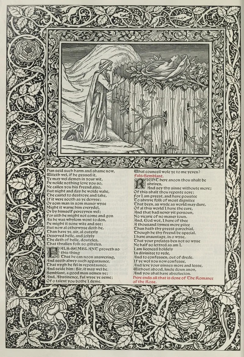 The Works Of Geoffrey Chaucer Pl 48 Wall Art by Sir Edward Coley Burne-Jones - High-Resolution Digital Print
