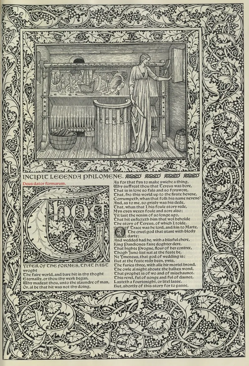 The Works Of Geoffrey Chaucer Pl 68 Wall Art by Sir Edward Coley Burne-Jones - High-Resolution Digital Print