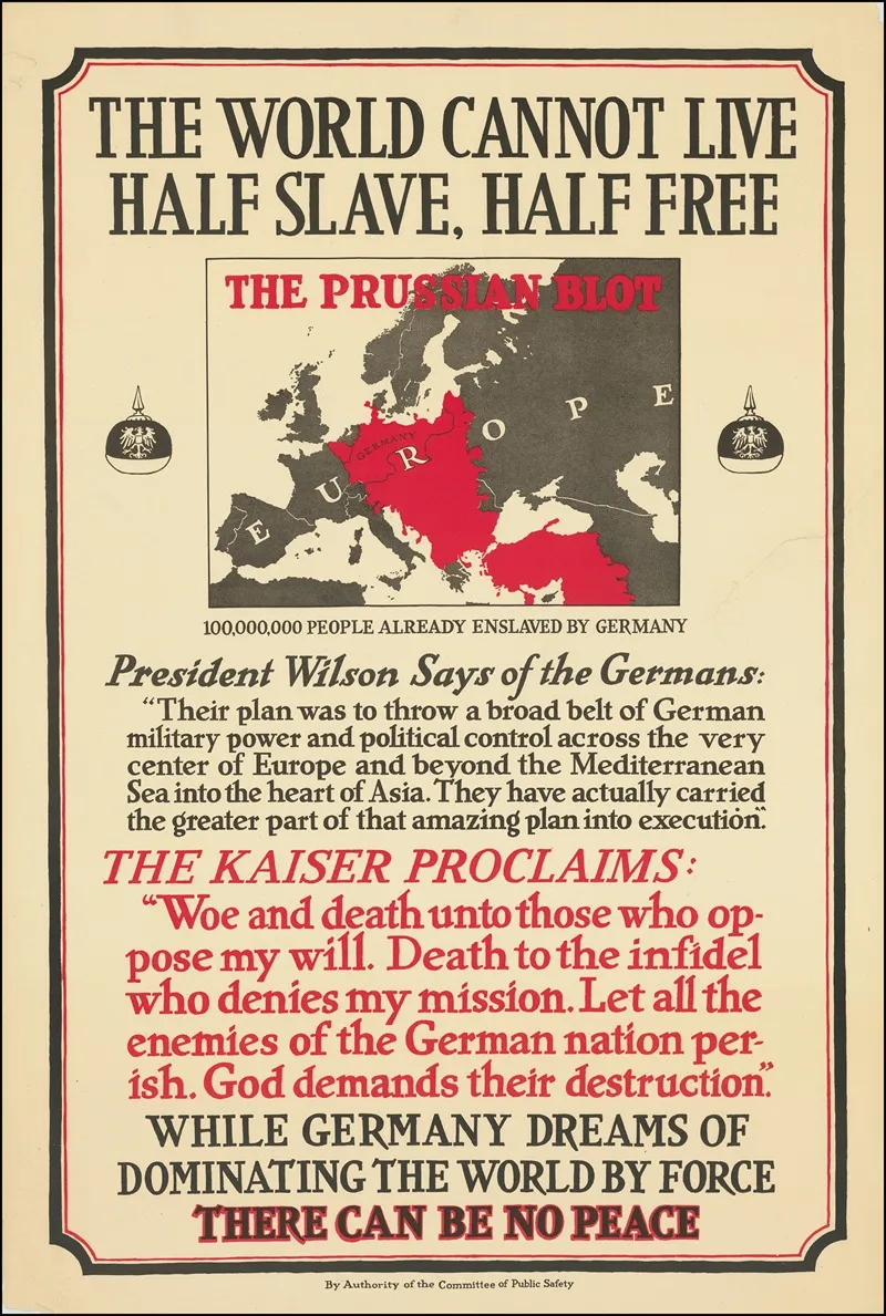 The World Cannot Live Half Slave Half Free Wall Art by Committee on Public Information - High-Resolution Digital Print