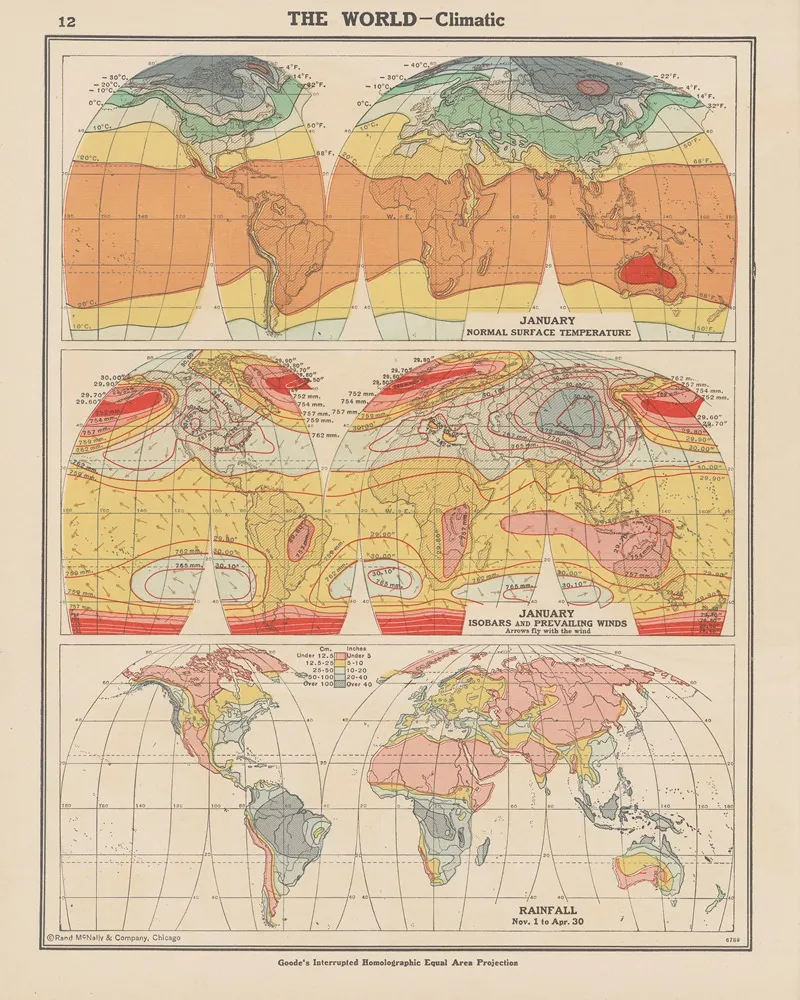 The World Climatic Wall Art by John Paul Goode - High-Resolution Digital Print